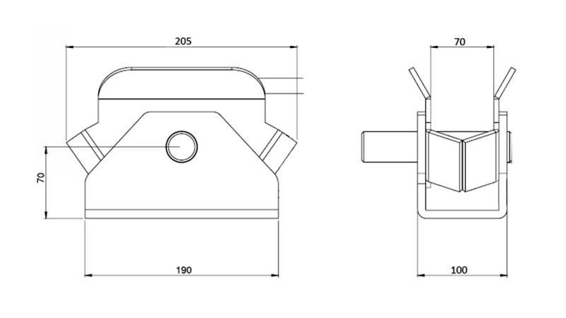 TRACTOR HOOK SEMICIRCULAR FIXED - ECO