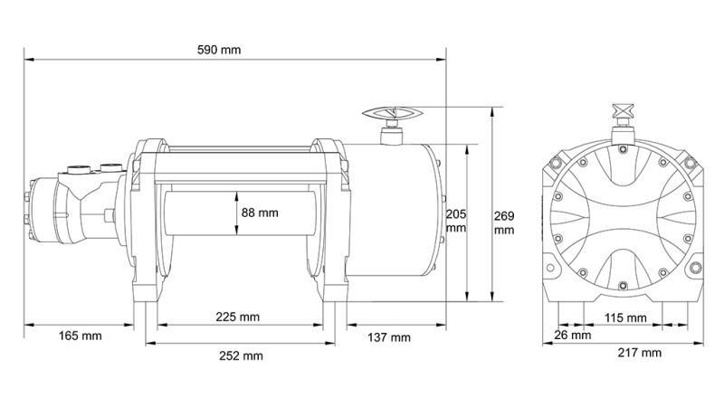 TREUIL HYDRAULIQUE DWHI 20000 HD - 9072 kg