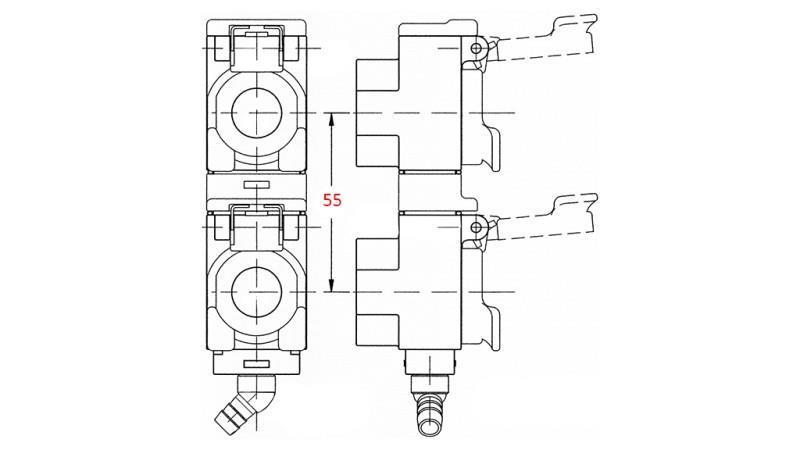 OLIEFANGERE TIL TRAKTORS HURTIGKOBLINGER 55mm