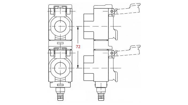 OLIEFANGERE TIL TRAKTORS HURTIGKOBLINGER 72mm