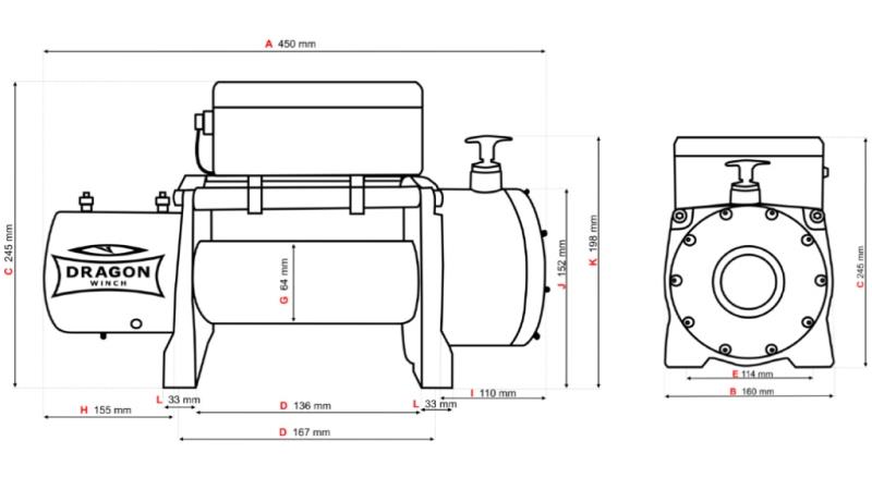 GUINCHO ELÉTRICO 12 V DWM 10000 HD - 4536 kg