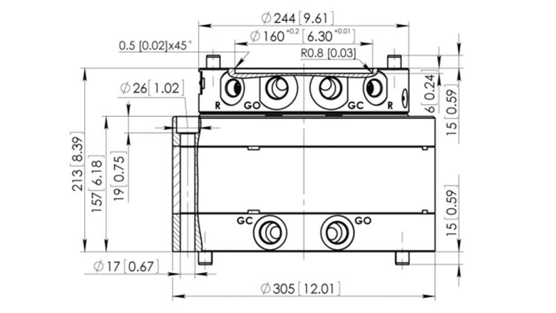 ROTATORE IDRAULICO CPR8-01 33000/8000 KG