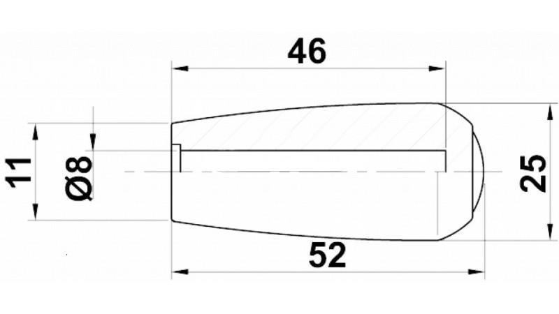 MARKING HANDLE FOR VALVE CONTROL LEVER fi8mm - GREEN