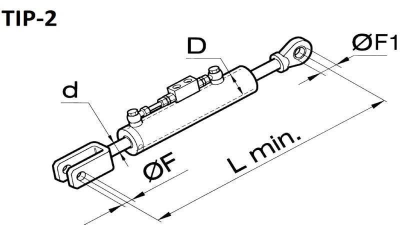 HYDRAULIKUS EMELŐ HÚZÓBERENDEZÉS - JOHN DEERE 70/35min.680 típus (2) fi 21.2/21.2