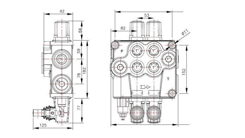 HYDRAULINEN VENTTIILI 2xP120