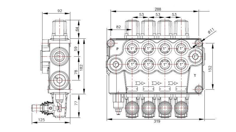 HYDRAULIC VALVE 4xP120