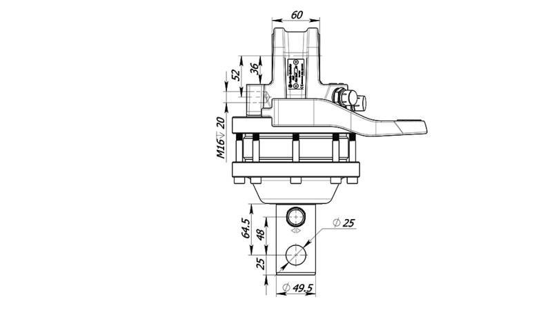 HYDRAULIC ROTATOR 3000/1500 KG WITH SHAFT