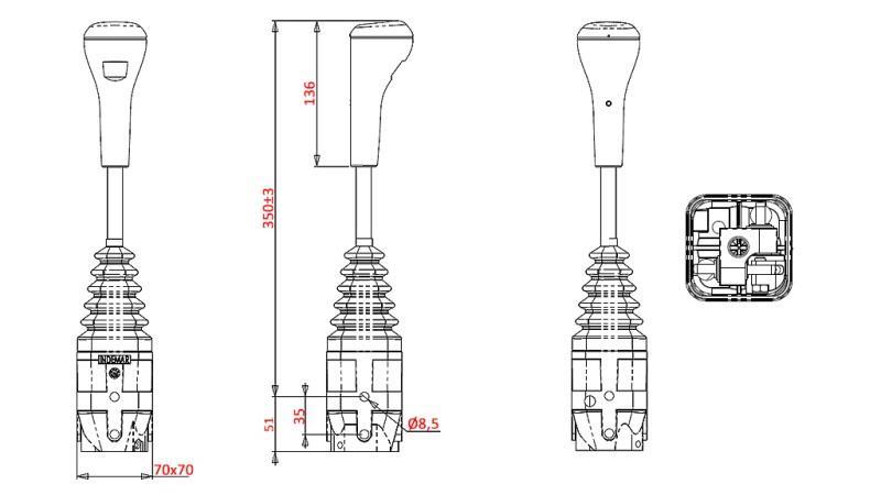 JOYSTICK INDEMAR ZA PLETENICO VILICE - BREZ TIPKE
