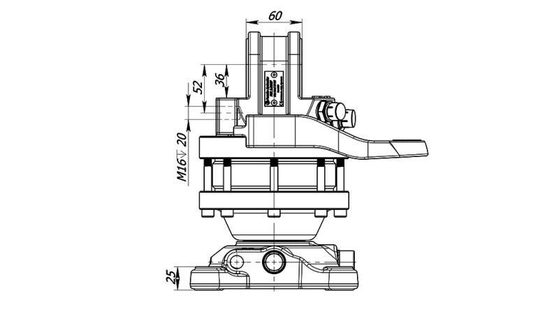 HYDRAULIC ROTATOR 3000/1500 KG WITH FLANGE