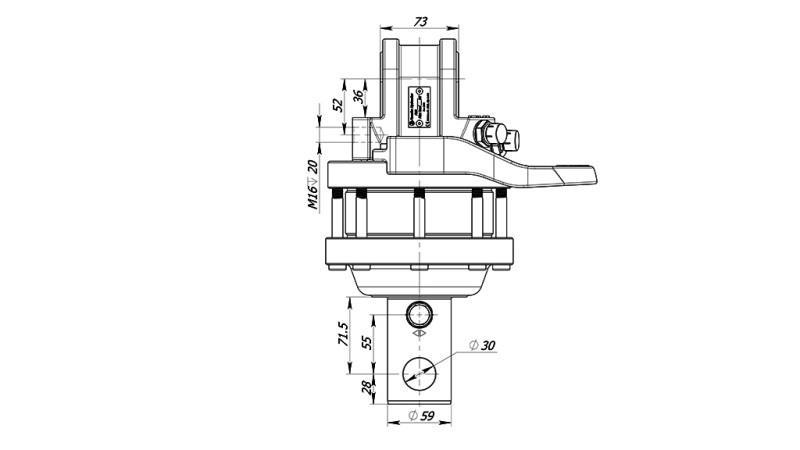 HYDRAULIC ROTATOR 4500/2250 KG WITH SHAFT