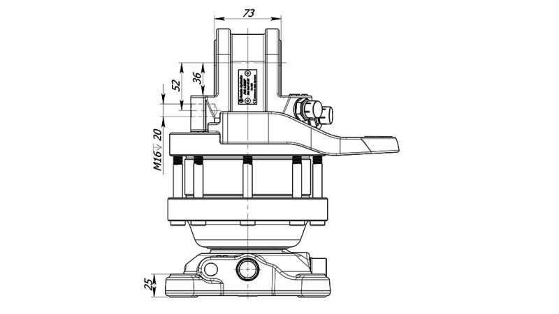 HYDRAULISK ROTATOR 4500/2250 KG MED FLÄNS