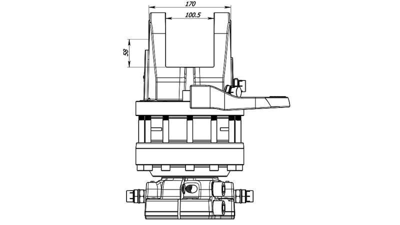 ROTATÓRIO HIDRÁULICO 16000/8000 KG COM FLANGE