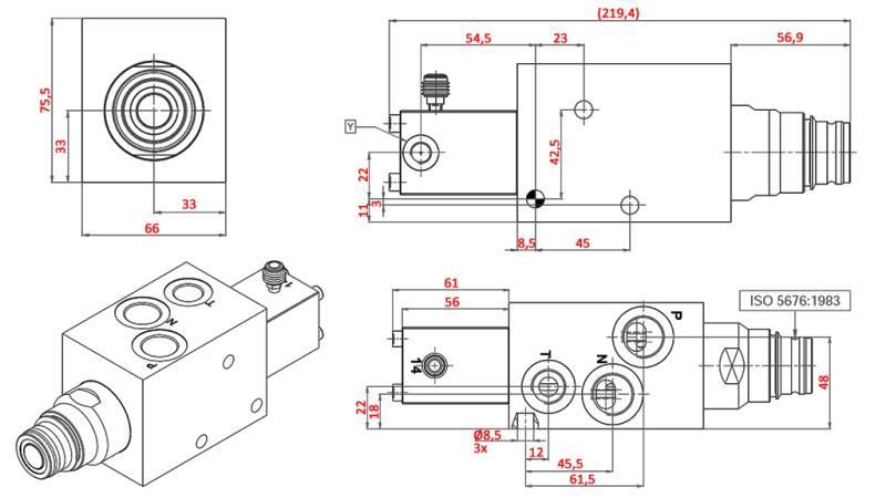 HYDRAULIC PROPORTIONAL TRACTOR BRAKE VALVE - OIL SYSTEM