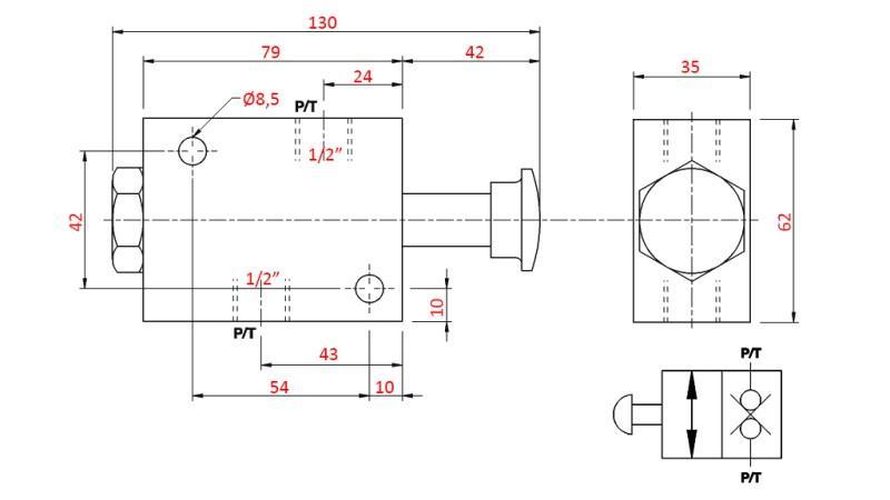 HYDRAULIK HAND NOTVENTIL