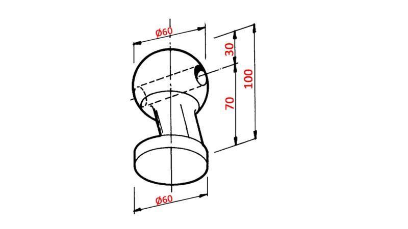 TRAILER BALL Dia.60 FRONT