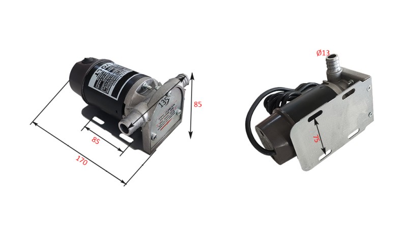 POMPA ELETTRICA 12V DC -3/4- 25 lit/min (1500 l/h)