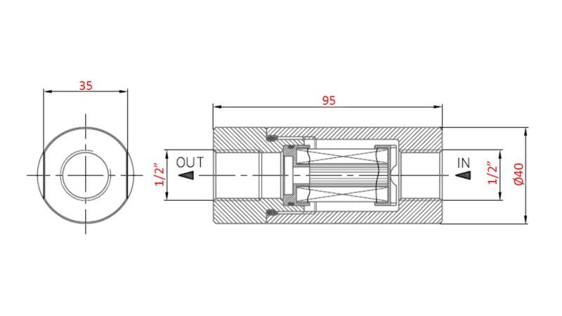 HIDRAULIČKI FILTER TLAKA 1/2 - 30u - 20LIT - 220bar