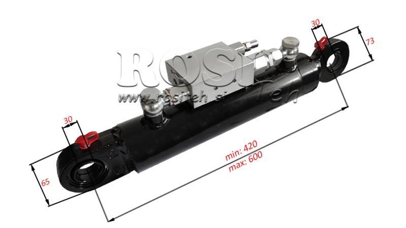 HYDRAULIKZYLINDER 60/40-180 MIT PFLUGWENDEVENTIL - ERDEPFLUG