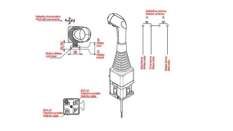 JOYSTICK NIMCO ZA PLETENICO KROGLE - 2x TIPKA
