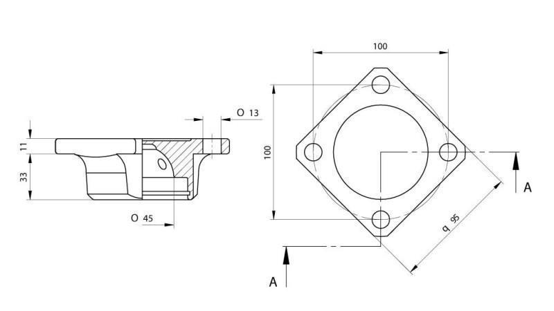 KUGLE fi 45 MED FLANGE