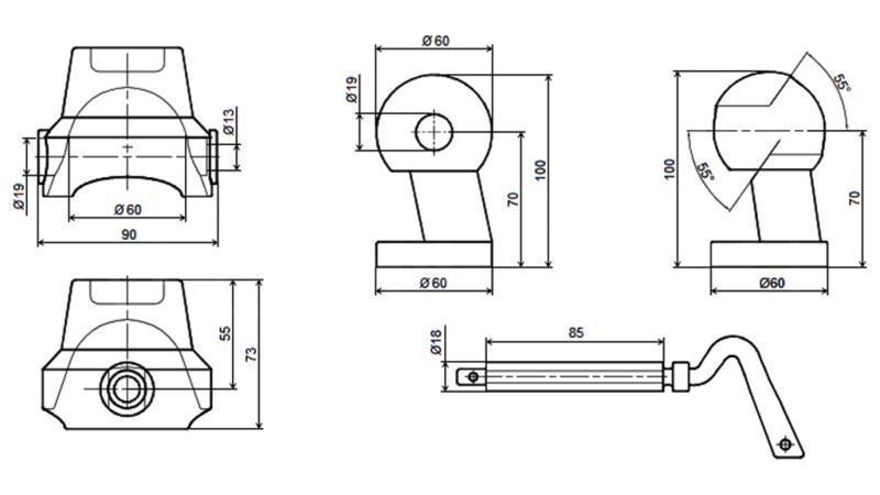 TIPPING TRAILER SUPPORTS SET FI60