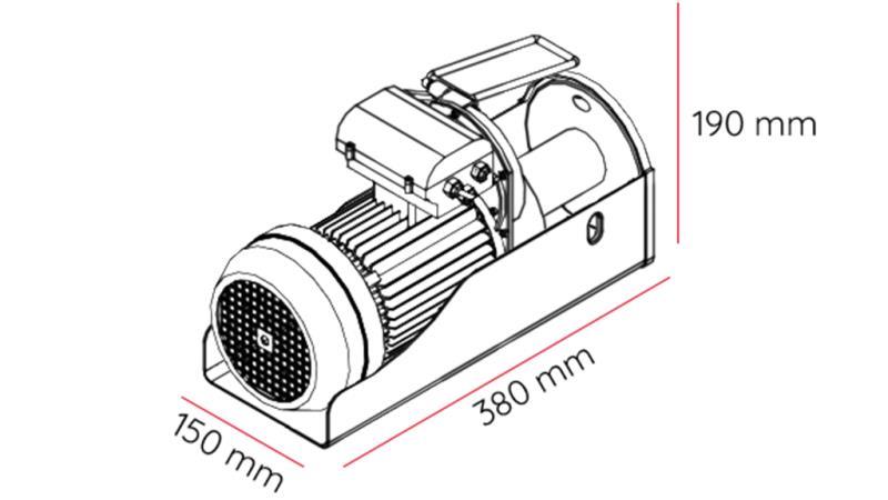 230 V ELEKTRISCHE SEILWINDE DWI 300/600 kg