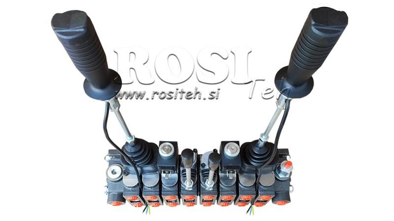 HIDRAULIČNI VENTIL HIAB 8xPC70 + 2x JOYSTICK 3 - ELEKTRIČNO UPRAVLJANJE 12V