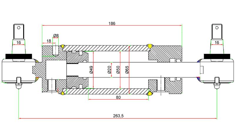 HIDRAVLIČNI VOLANSKI CILINDER JOHN DEERE OEM-AM147173