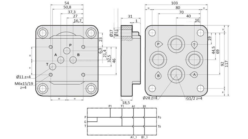 BASIS CETOP5 NG10 1M