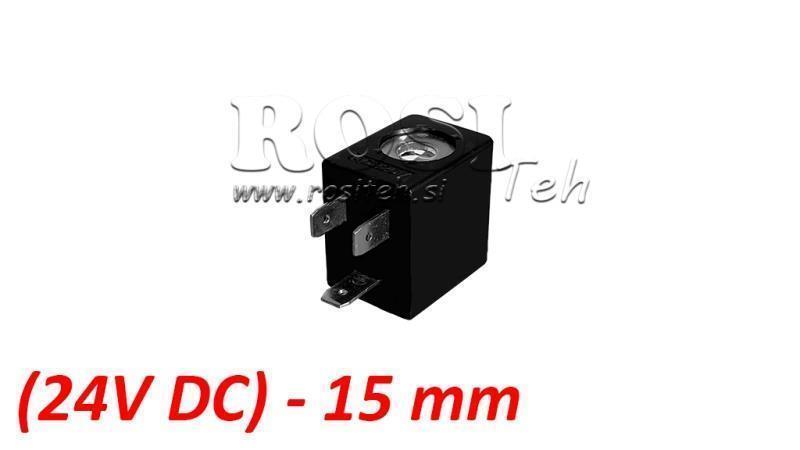 (15) ELECTROMAGNETIC COIL 24V DC 2,5W FOR PNEUMATIC VALVE 1/8