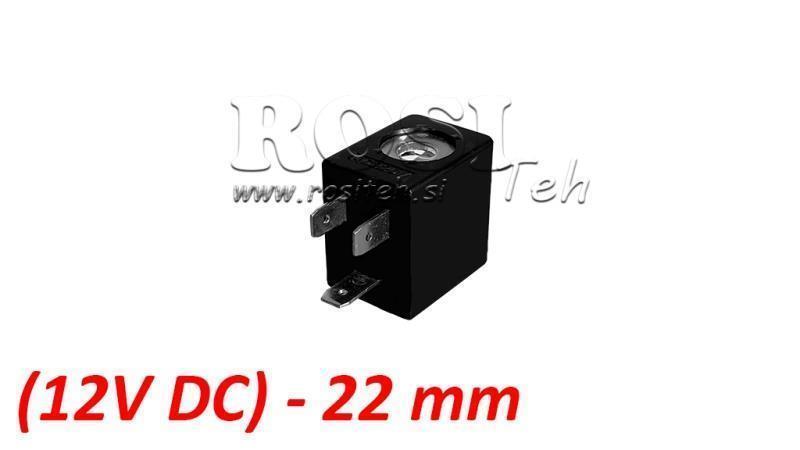 (22) ELEKTROMAGNETICKÁ CIEVKA 12V DC 3W PRE PNEUMATICKÝ VENTIL 1/4-3/8-1/2 1/4-3/8-1/2