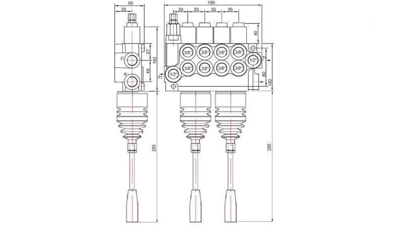 HID. SZELEP 4xP40   2x JOYSTICK