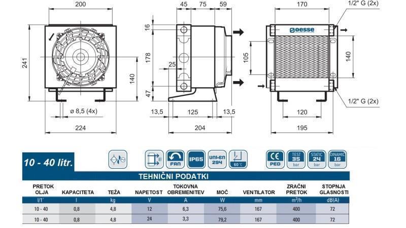 OLAJ HŰTŐ DC 12V HY01002 10-40 LIT