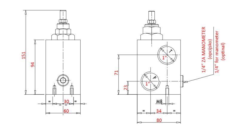 HIDRAULIČKI REGULATOR PRITISKA  VMPP 1' 50-400 BAR - 160lit