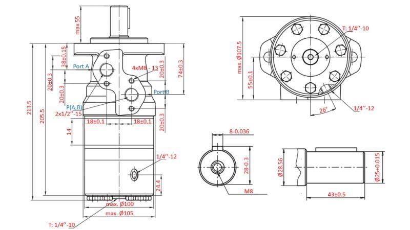 HYDROMOTOR B/MR 80 - S BRZDOU