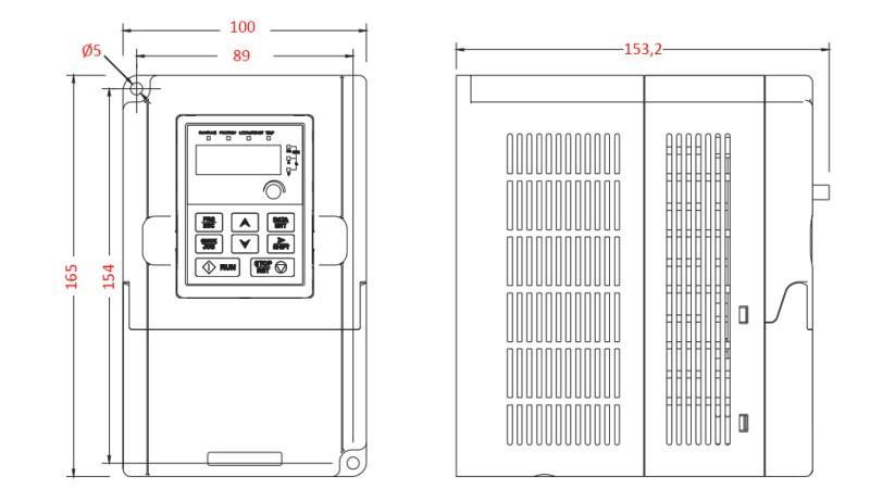 FREQUENCY CONVERTER-INVERTER 1Phase 2.2kW GD10-2R2G-S2-B