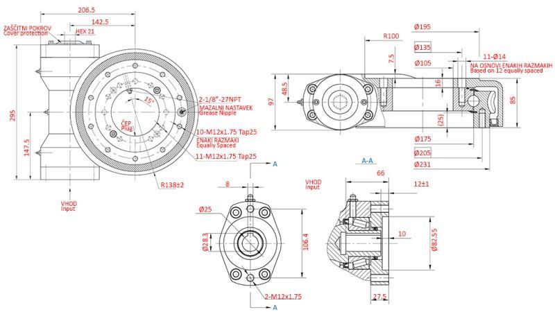 SCHWENKTRIEB SERIES WE HP WEA7-47-25H-R