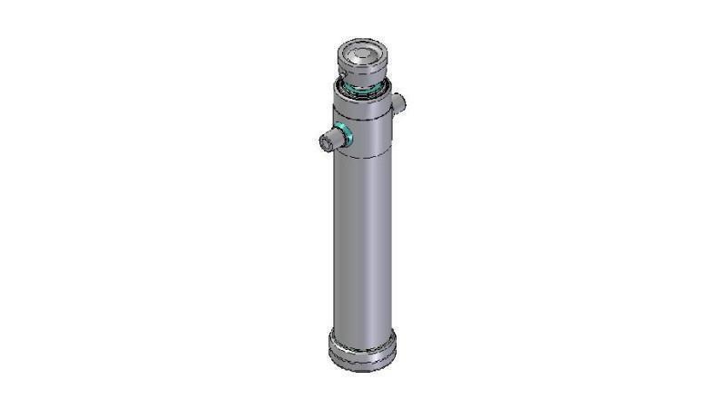 4028S -TELESCOPIC CYLINDER STANDARD/BALL 2 STAGES TRAVEL 1195 DIAMETER 124