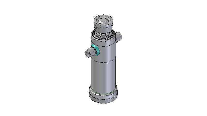 4034S -TELESCOPISK Sylinder STANDARD/KULE 3 STAGER SLAG 1043 DIAMETER 124