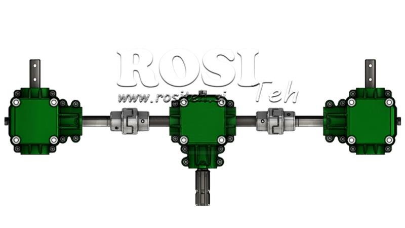 KOMPLET REDUKTORJEV 1:1,44 (27HP-20kW) ZA TROSILNIK L:800 LITOŽELEZNI Z VARNOSTNIM SISTEMOM