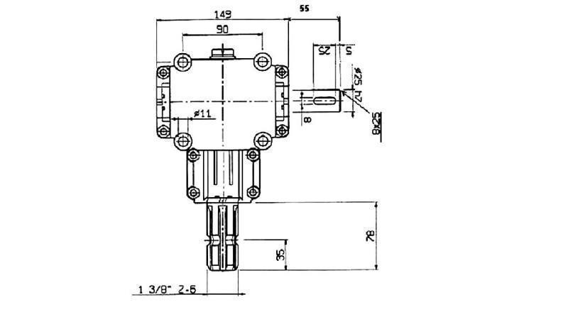 KUTNI REDUKTOR PTO 1:1,9 (14HP-10kW)