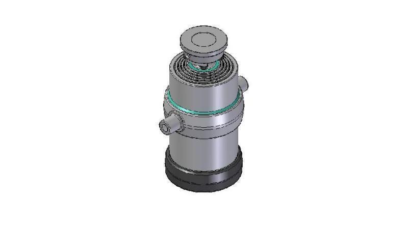 5032S -TELESCOPISK CYLINDER STANDARD/BOLL 5 STEG SLAG 1450 DIAMETER 215