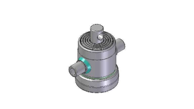 6000F -TELESCOPISK CYLINDER STANDARD/HÅL 6 STAGE SLAG 600 FI 124