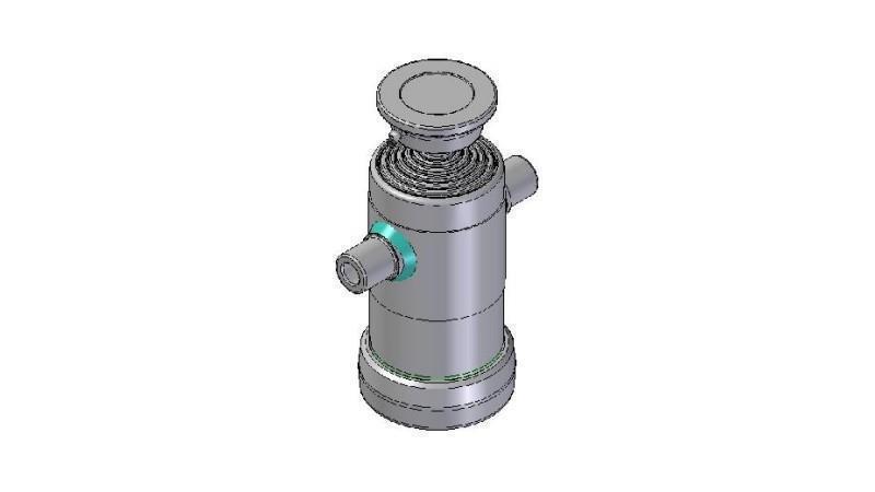 6003S -TELESCOPISK CYLINDER STANDARD/BOLL 6 STEG SLAG 1005 DIAMETER 124