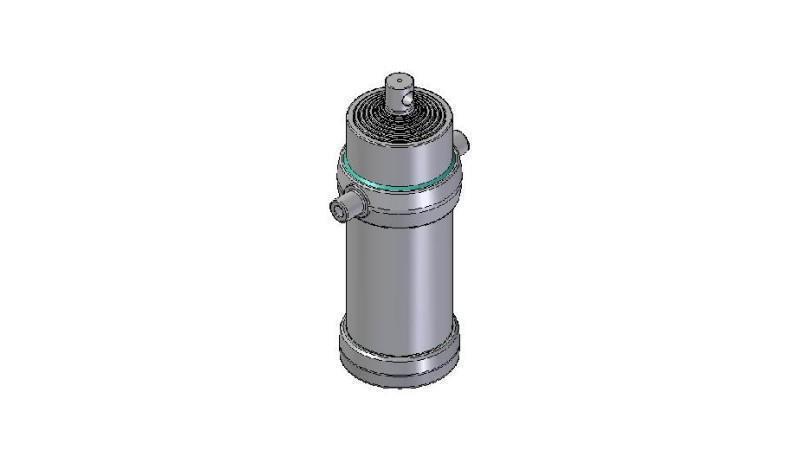 8025F -TELESCOPISK CYLINDER STANDARD/HÅL 8 STEG SLAG 3330 DIAMETER 215