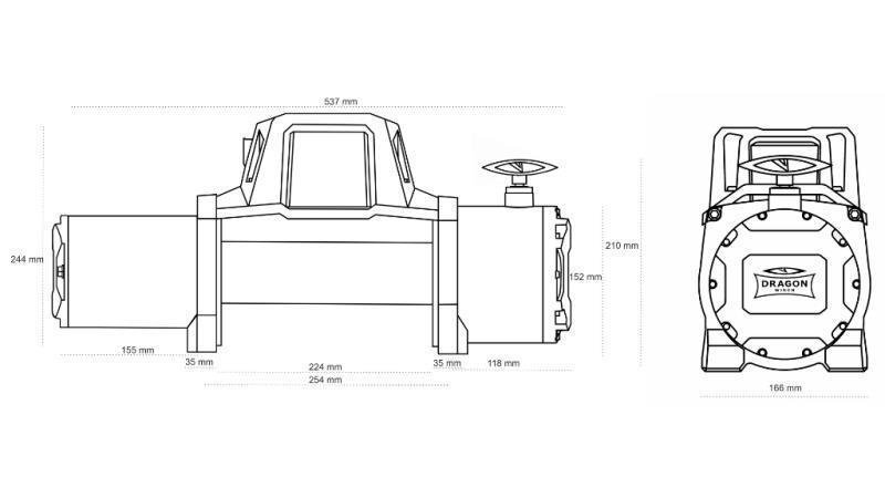 GUINCHO ELÉTRICO 12 V DWM 12000 HD - 5443 kg