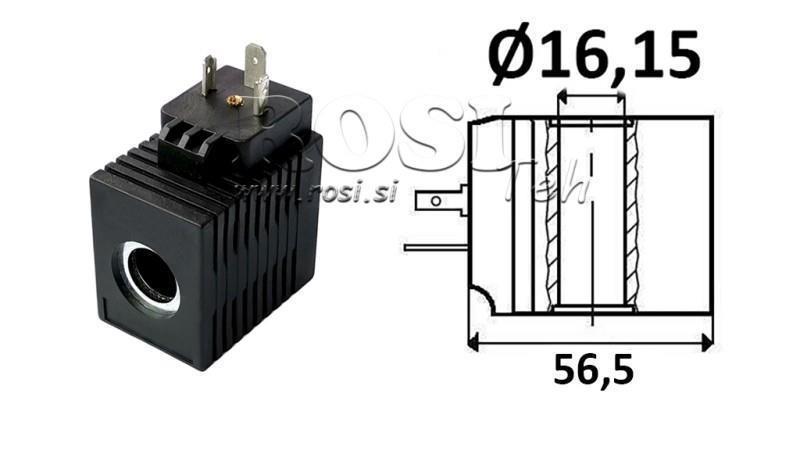 ELEKTROMÁGNESES TEKERCS 12V DC - CB12 - fi 16.15mm-52mm 16W IP65