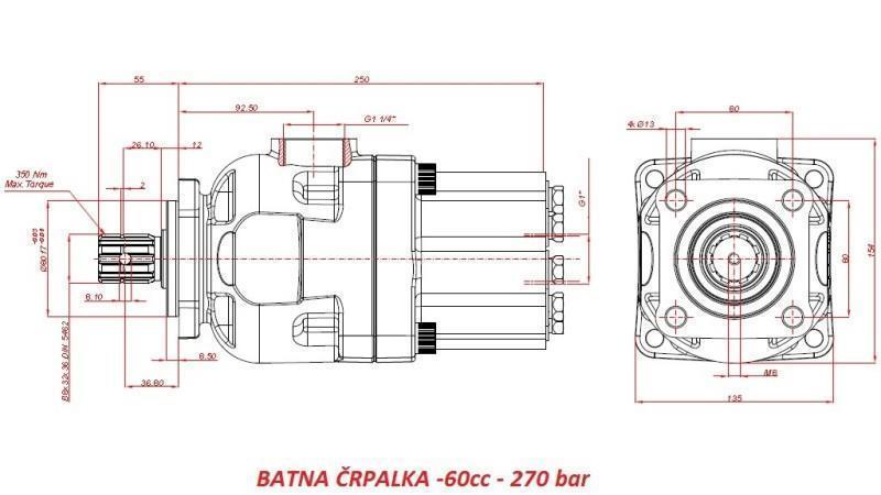 HIDRAVLIČNA BATNA ČRPALKA -60cc - 270 bar