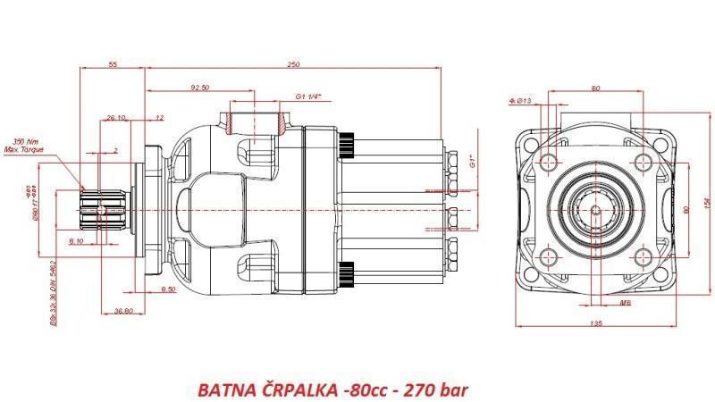 HIDRAULIČNA KLIPNA PUMPA -80cc - 270 bar