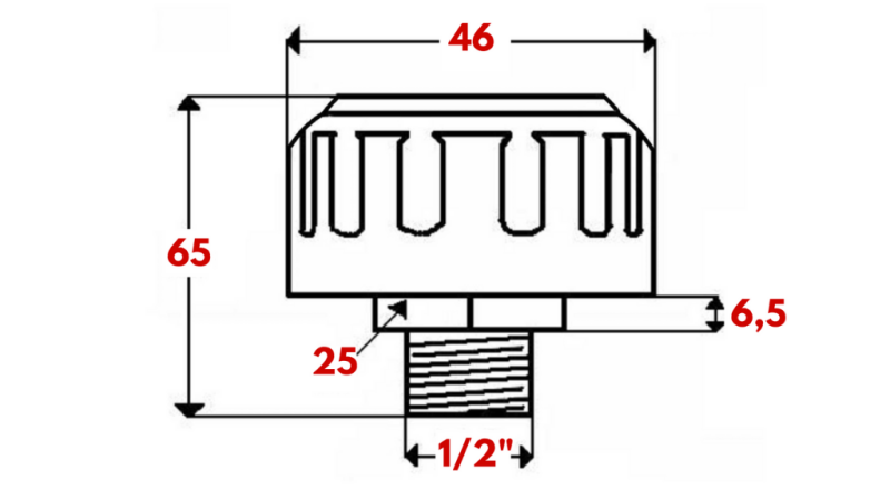 METAL FILTER CAP WITH BREATHER 1/2